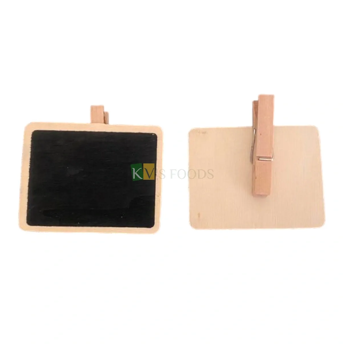 4PC Mini Rectangle Shape Chalkboard Clips Set Mini Clothespins Tags, Labels Kids Wooden Blackboard for Food Wedding Signs, Message Board Pegs, Birthdays Buffet Event Wedding Party Table Decorations