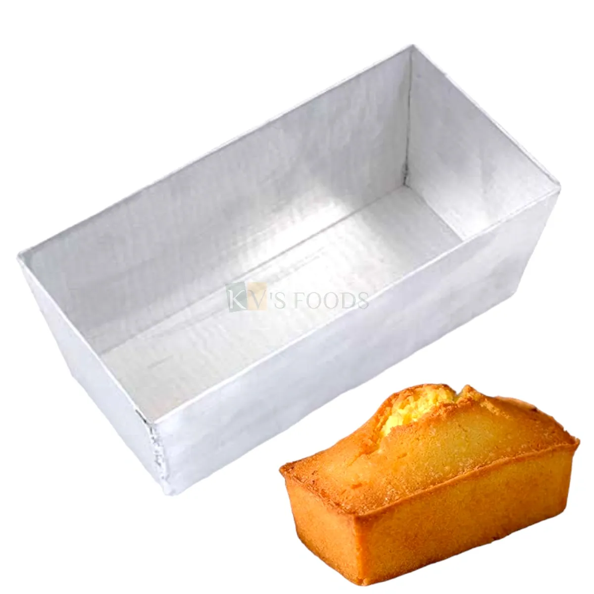 1PC Baking Aluminium Bar Cake Rectangular Mould Panettone Cake Bakeware Pan Mould 250 Gm Size 6.9x5x2 Inch for Loafs, Bread, Mousse Pudding Plum Tea Cheese Cakes Chocolate Brownies Mould Tins &amp; Tray