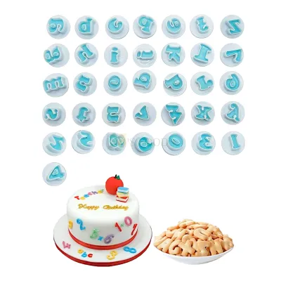 26 PCS Green Lowercase a to z Small Letters Alphabets Cookie Cutter Set Fondant Cakes Moulds, Embossing Presses Impression Chocolates Biscuits Birthday Party Wedding Anniversary Cakes Cupcakes