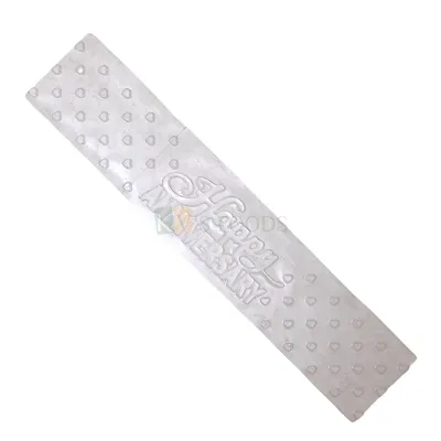 1 PC Transparent Clear Origami Hearts, Happy Anniversary, Chocolate Transfer Sheet, Size 27.5 x 5.4 Inch, Lace Cake Side Decorating Tools, Cake Decor Tool, Embossing Mould, Geometric Pattern Designs