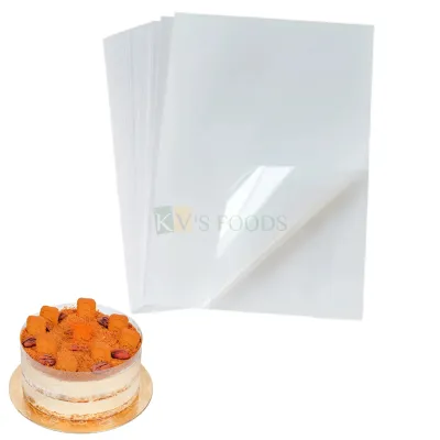 1PC Small A4 (Size 30 x 21 cm) Transparent Rectangular OHP Clear Film Sheet   for Pull Me Up Cakes, Chocolate Garnishing Decorations Chocolate Net Lace Cakes Decoration Acetate Sheet Food Preparations