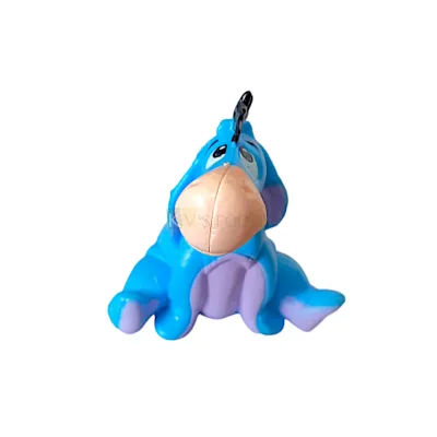 1PC Sitting Disney Eeyore Winnie The Pooh Cartoon Anime Action Figurine Cake Topper Eeyore Animal Theme, Miniature Doll, Kids Room Decor, Donkey Cartoon Characters Birthday Theme DIY Cake Decorations
