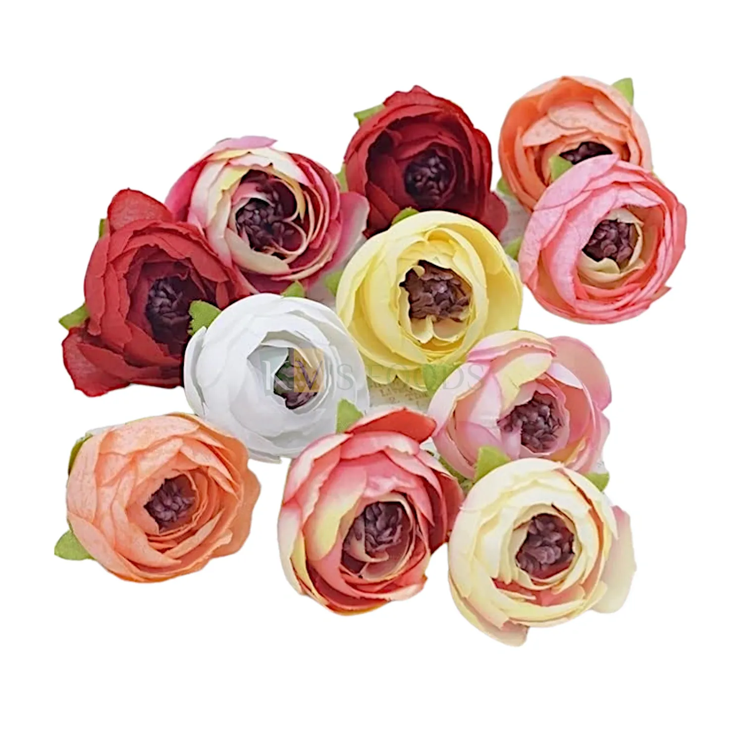 5 PCS Small Non-Edible Rose Poeny Flower Length 1.7 Inch in Multicolor for Birthday Wedding Anniversary Engagement Christmas Cake Cupcake Function Decorations DIY Crafts Wall Home Hair Accessory Decor