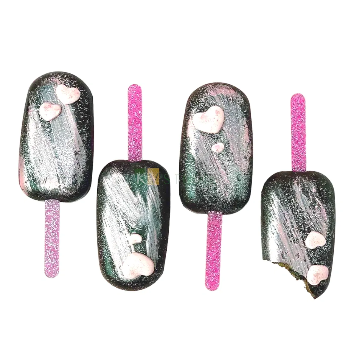 80 Glitzer-Acryl-Eisstiele – 11,4 Cm, Wiederverwendbar, Für DIY-Desserts, Party & Deko