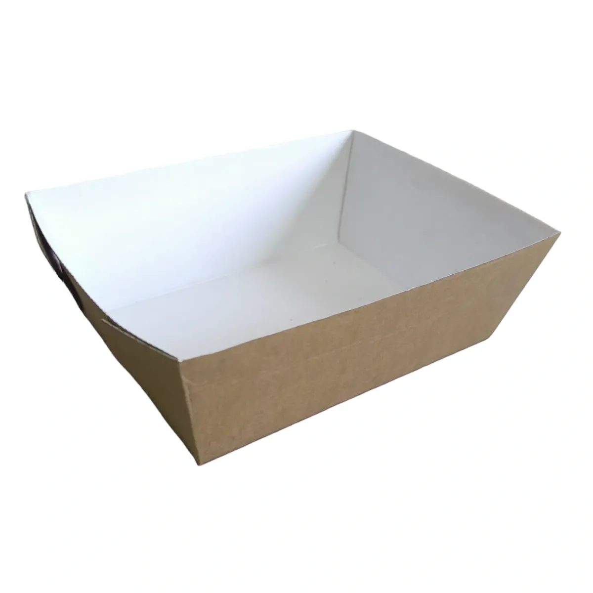 10 PC Eco Friendly Rectangle Brown Colour Loaf Cake Paper Medium Mould Bake and Serve Size 5.9x4.9x2.4 Inches Disposable Gift Tray Bakeable Paper Bakeware Mould for Plum Cakes Brownie Dry Cakes Muffin