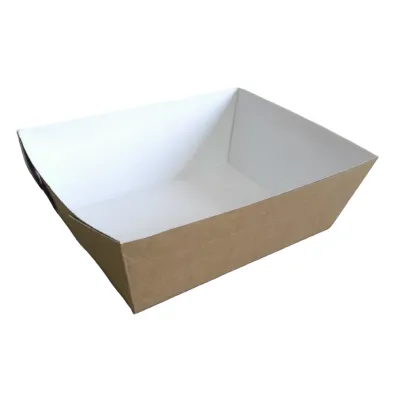 10 PC Eco Friendly Rectangle Brown Colour Loaf Cake Paper Medium Mould Bake and Serve Size 5.9x4.9x2.4 Inches Disposable Gift Tray Bakeable Paper Bakeware Mould for Plum Cakes Brownie Dry Cakes Muffin
