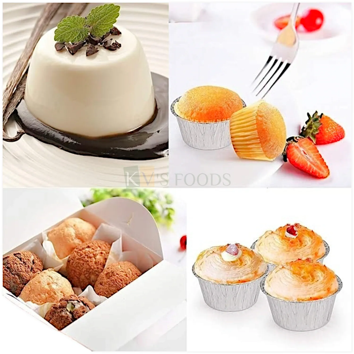 100 PCS Circle Silver Disposable Aluminum Foil Mini Choco Lava