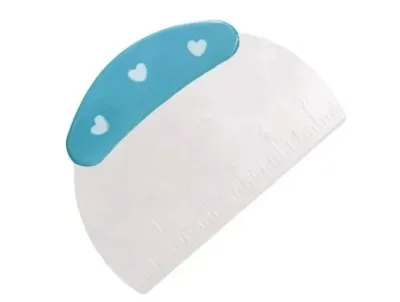 Plastic Dough Scraper Cutter Icing comb With Blue Handle