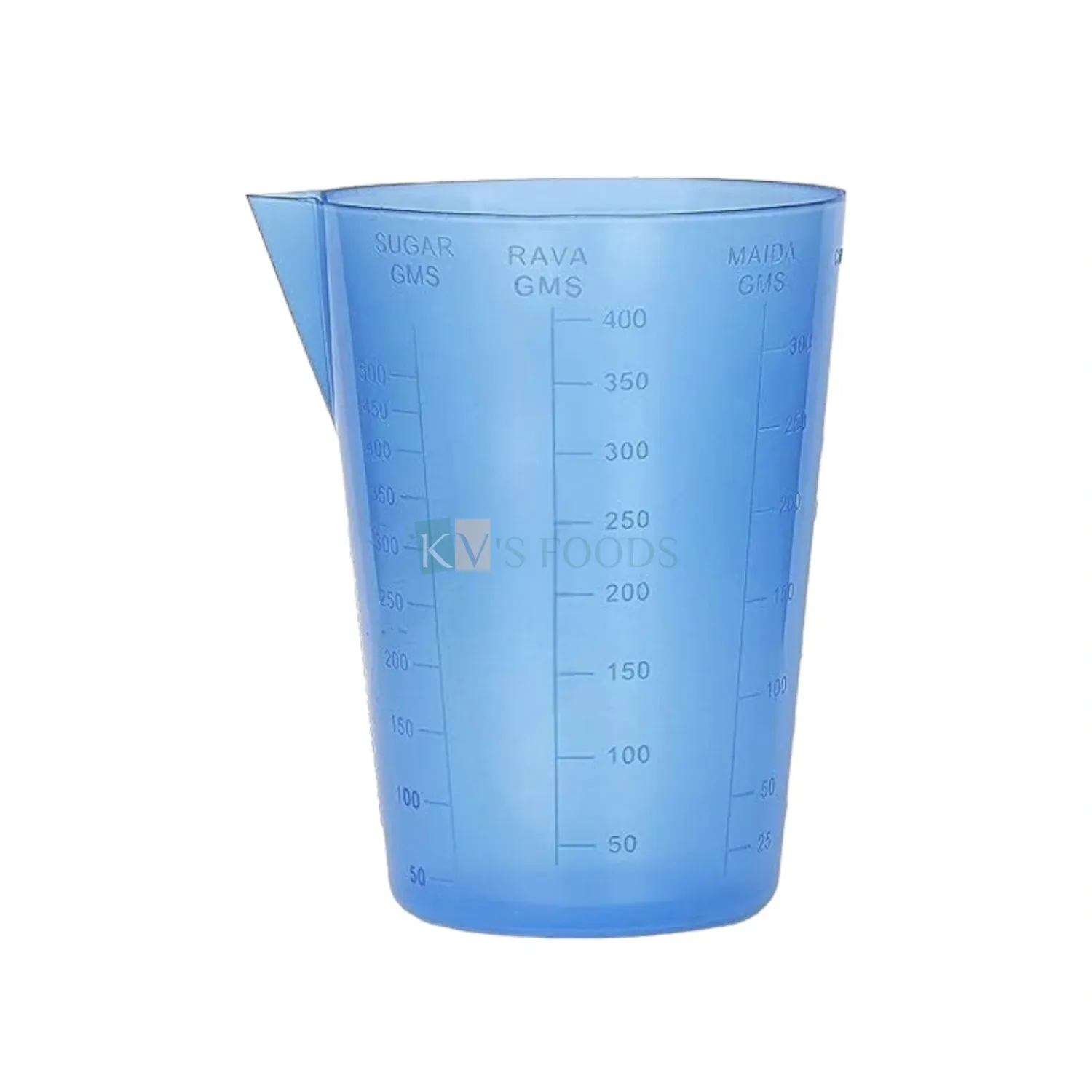 1 PC  Blue Professional Plastic Measure Glass for Kitchen Cooking Baking &amp; Measuring Solids and Liquids, Grams, Litre, Ounce, Measuring Tumbler Cup, upto 300 Grams 350 Milliliters