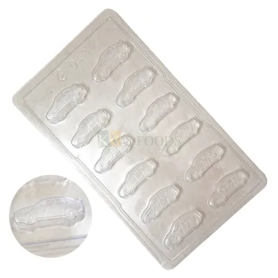 1 PC Size 11.4 x 6.6 Inches, Thickness 1 cm Rectangle 12 Cavity Car Shape PVC Chocolate Mould Transparent Candy Molds Chocolate Garnishing Gummy Jelly Ice Cube Making DIY Kid Birthday Cake Decoration