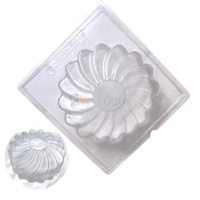 1 PC Size 9.6 x 9 Inches, Thickness 2.7 Inch, Square Big 1 Cavity Pinata Flower Circle Shape PVC Chocolate Mould Transparent Candy Molds Gummy Jelly DIY Birthday Cake Decorations
