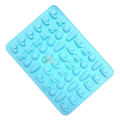 1 PC Sky Blue Silicone Insects Butterfly Veined Bug Snail Shape Chocolate Moulds 54 Cavity Holes Fondant Gummy Jelly, Candy Tray DIY Resins Jewelry Candle Soap Cake Decorations, Ice Cube Molds