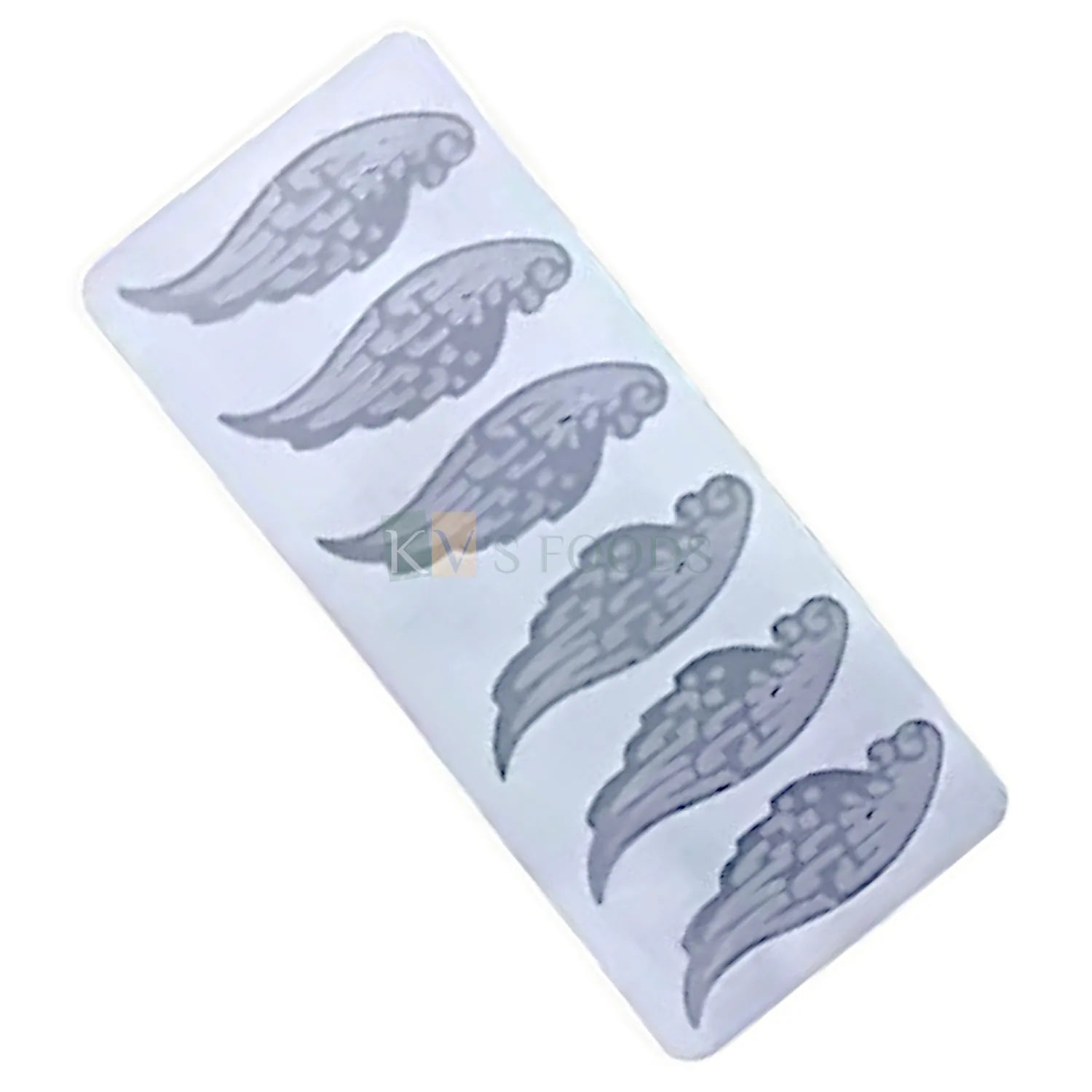 1 PC White Transparent 6 Cavity Hollow Feathers Shape Silicon Chocolate Garnishing Moulds, Sugar-craft, Cake Dessert Insert, Ice Cream Cake Decoration Candy, Fondant, Garnishing Sheet DIY Food Decor