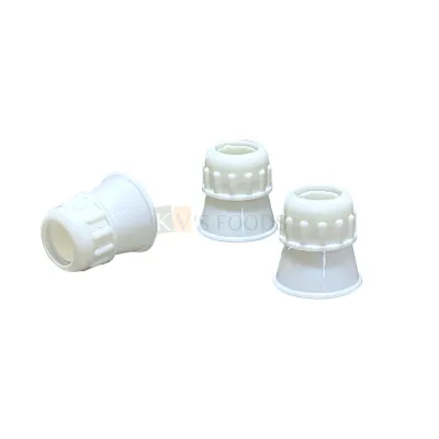 1 PC White Nozzle Coupler, Cream Nozzle, Cap for Icing Piping Bags, Used to Hold Nozzle Tip for Frosting Whipping, Butter Cream, Pastry, Muffin, Cupcake Desserts, DIY Birthday Wedding Cake Decorations