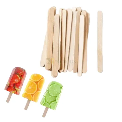 50PC Wooden Cakesicles Sticks Size 11.4 cm Height Popsicle Ice Cream Sticks Reusable Ice Pop Sticks DIY Cake Candy Sticks Lolly cakes Ice Cream Accessories, Sticks for Arts, Crafts Project Work Decor