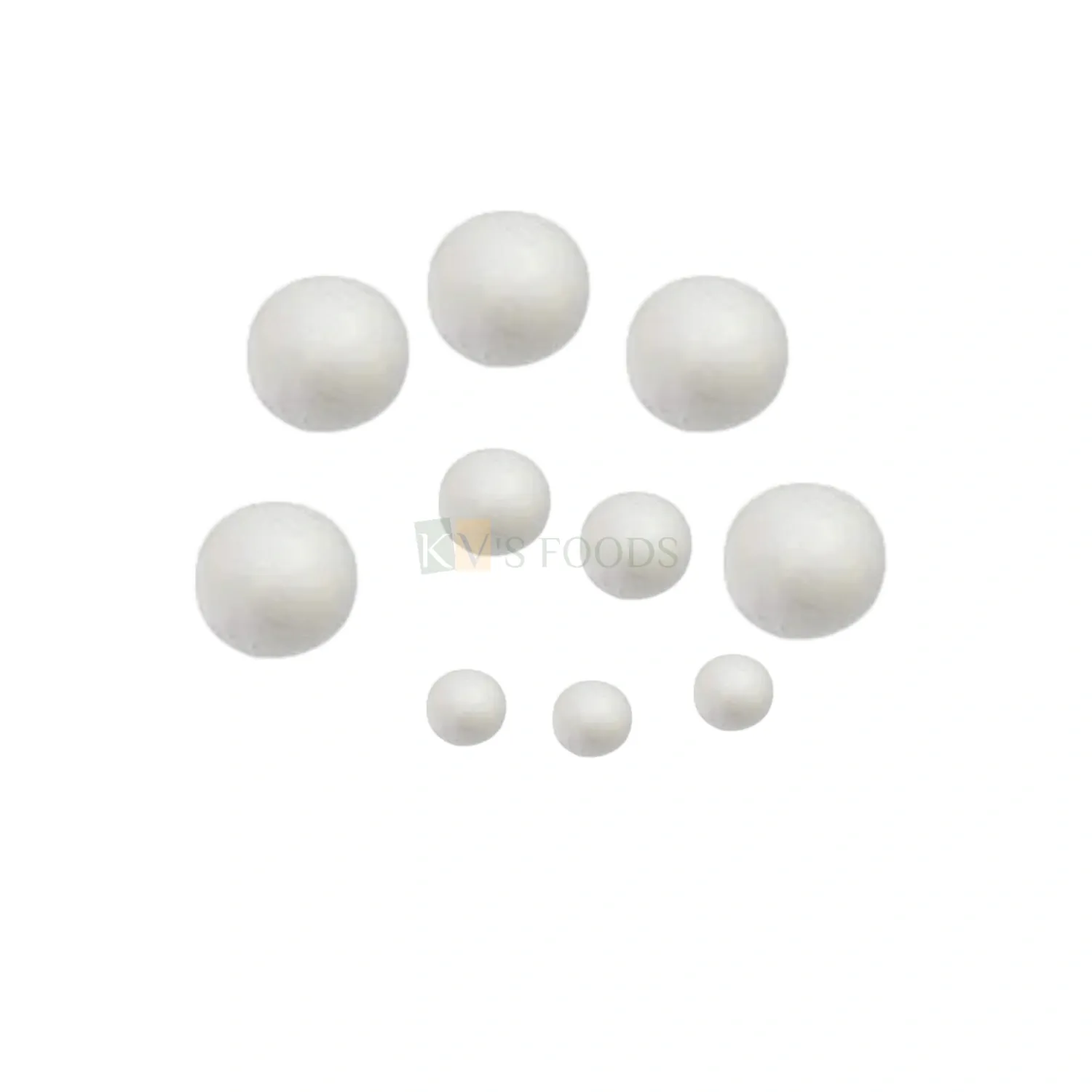 10 PCS Styrofoam Spherical, Round, Circle Cake Dummy Mix Sizes 1.6, 1.1, 1 Inches Thermocol  Balls, Planet Toppers, Fake Cake Structure, Practice Dummy Cake, Non-Edible Display Cake, Satellite Theme