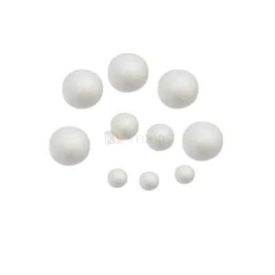 10 PCS Styrofoam Spherical, Round, Circle Cake Dummy Mix Sizes 1.6, 1.1, 1 Inches Thermocol  Balls, Planet Toppers, Fake Cake Structure, Practice Dummy Cake, Non-Edible Display Cake, Satellite Theme