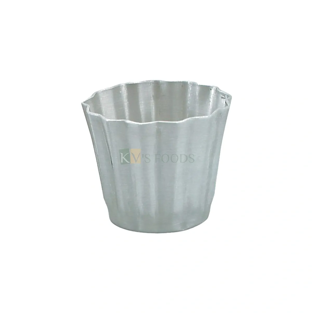 1PC Baking Mini Aluminium Round Custard Bowl Shape Mini Moulds Baking Mold Cake Pudding Jelly Cup for Oven, Bakeware Pan Mould, Egg Tart, Muffin, Lined Mould, Wati, Bati Cupcakes Mould Tins Tray