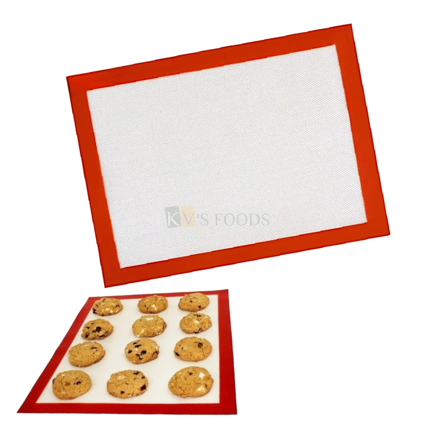1 PC Silicone Multipurpose Silpat Macaroons Liner Baking Mats, Reusable Professional Non- stick Puff Mat Oven Liner Sheets Toaster, Biscuits Pastries Cookies Pans Mats, Breads, Vegetables and Meats