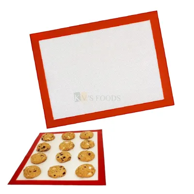 1 PC Silicone Multipurpose Silpat Macaroons Liner Baking Mats, Reusable Professional Non- stick Puff Mat Oven Liner Sheets Toaster, Biscuits Pastries Cookies Pans Mats, Breads, Vegetables and Meats