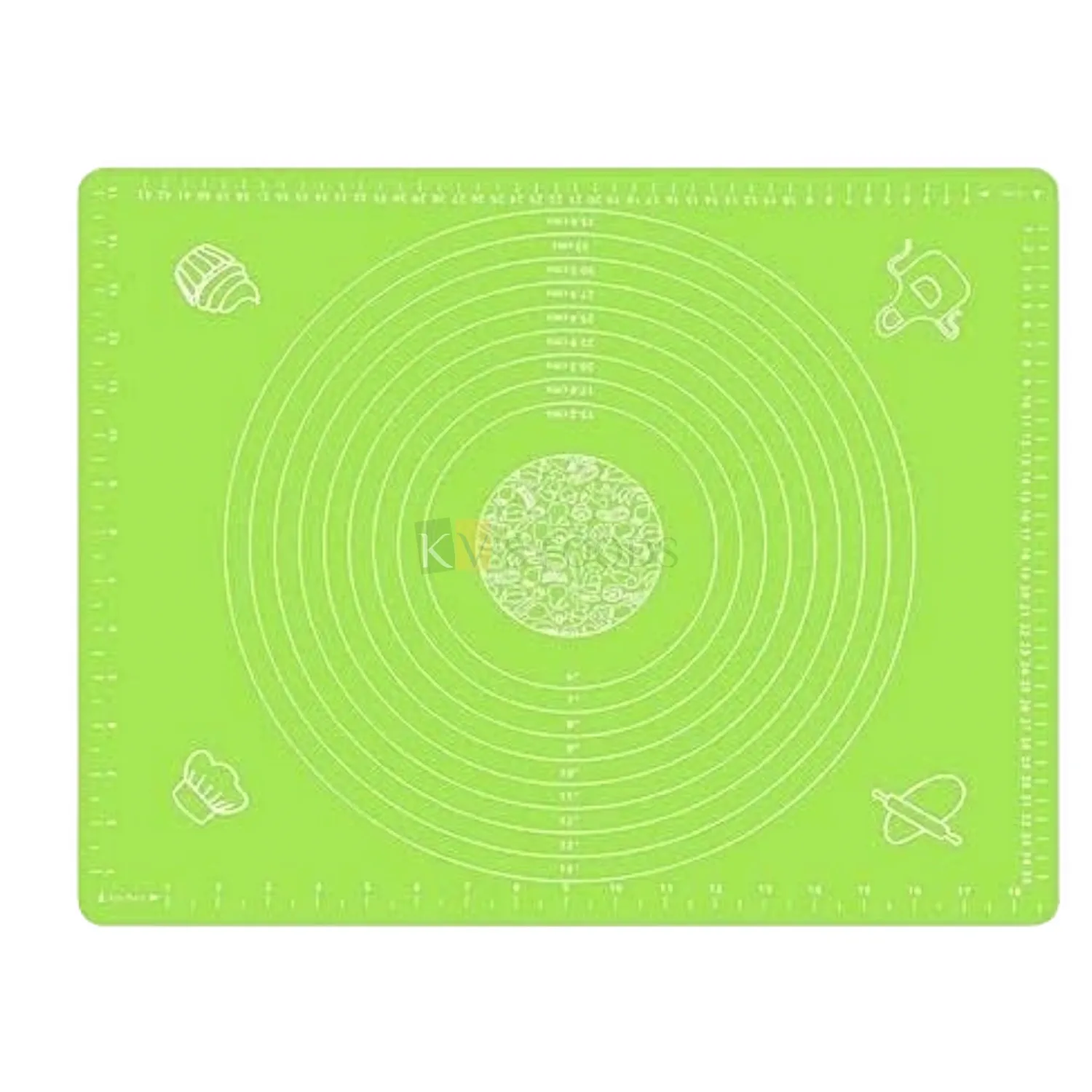 1 PC Silicone Mat in Different Colours Non-stick Pads Baking Mat for Pastry Flour Rolling Dough with Measurements, Fondant Mat Kitchen Gadgets Roti Chapati Rolling Kneading Accessories, Random Colours