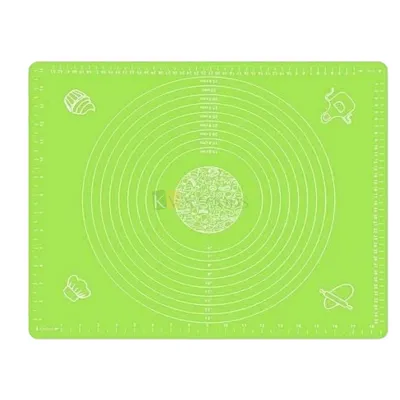 1 PC Silicone Mat in Different Colours Non-stick Pads Baking Mat for Pastry Flour Rolling Dough with Measurements, Fondant Mat Kitchen Gadgets Roti Chapati Rolling Kneading Accessories, Random Colours