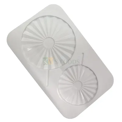 1 PC White 2 Cavity Hollow Big Small Origami Fan Palm Shape Silicon Chocolate Garnishing Moulds Cakesicles Sugar-craft, Cake Dessert Insert, Ice Cream Lollipop Candy, Fondant, DIY Cake Decorations