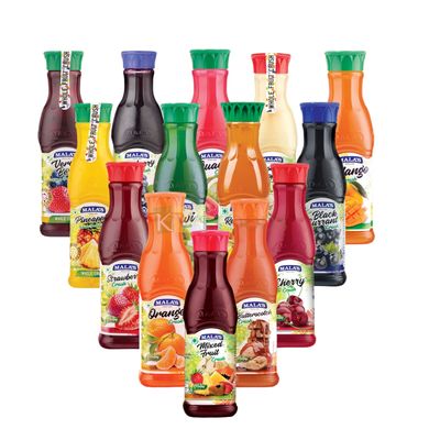 750 ML Mala&#39;s Different Flavours Crush Pineapple, Strawberry, Cherry, Orange, Butterscotch, Kiwi, Mango, Rose, Rasmalai, Blueberry Toppings for Cupcakes, Pastries, Brownies, Desserts Cake Decorations