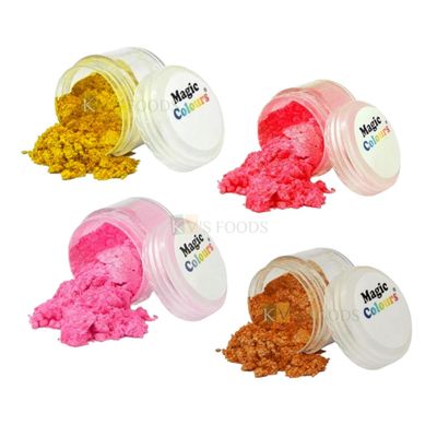 1 PC Edible Magic Colours Lustre Dust (10 ML), Used for Fondant, Chocolate, Marzipan, Almond Dragees, Icing, Sprinkles, Powder Based Colours