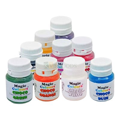 1 PC Edible Magic Colours Choco Supa Powder Chocolates Colours (5 Gram), Suitable for making Pralines, Ganache, Chocolate Piping and any Chocolate Decor, Powder Based Colours