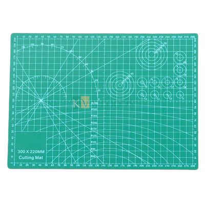 1 PC Green Multipurpose Self Healing Sewing A4 Size 11.7 x 8.6 Inch Cutting Mat with Measurements, Non-slip, Doube Sided Flexible Crafting, Dressmaking, Foldable Cutting Pad, Quilting Model Tool Board
