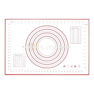 1 PC White Large Silicone Mat, Non-stick, Baking Mat for Pastry Flour Kneading Rolling Dough with Scale Measurements, Fondant, Pie Crust Mat, Non-slip, Kitchen Gadgets Roti Chapati Rolling Accessories