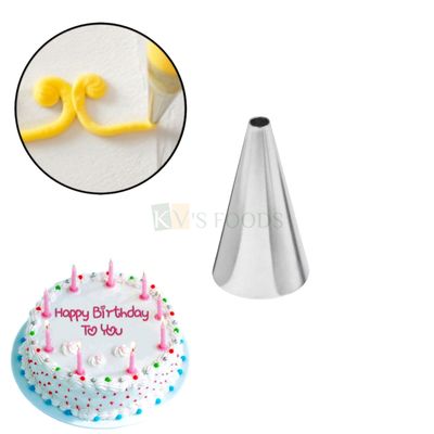 1 PC Stainless Steel Plain Writing Names Small Round 2.5 mm Hole Icing Piping Cake Nozzle, For Birthday Wedding Cakes, Frosting, Whipping, Butter Cream, Pastry, Desserts, Cupcake Decorating Cake Tools