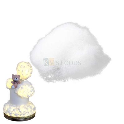 45 Grams Artificial Polyester Cotton for Cloud Theme Birthday Party Decorations, Dummy Cake Decorations, Non-Edible Stuff Pillow Filler, Doll Stuffed Cotton, Crafts Toys