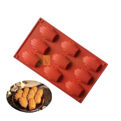 9 Cavity Silicone Shell Shape Madeleine Baking Mould, Mini Brownie Dessert Bakeware, Cornbread, Muffin, Chocolates, Non-stick Mold Multi Purpose, Handmade Soap, Jelly Sweets, Pudding DIY Cake Decor