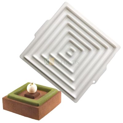3D Square Rings Insert, Entremet Silicon Mould Cake Molds, Baking, Mousse Cake, French Cake, Dessert, Candle DIY Food Handicraft Tool