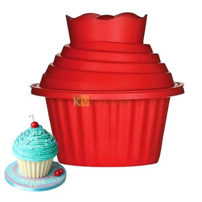 3Pcs Big Jumbo Giant Cupcake Shape Silicone Cake Mould, Pinata Smash Cake Silicon Mould, Mousse, Dessert, Bakeware, Ice-Cream, Candle, Candy, Jelly Pudding Cake, Surprise Cake DIY Tools