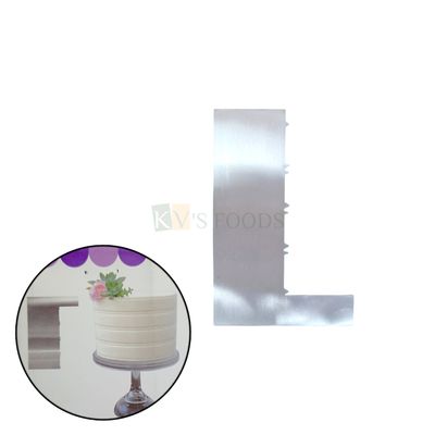 1 PC Stainless Steel L Shape Side Cake Decorating Scraper, Length 4.4 Inch, For Shaping Designing Cakes, Desserts, Icing, Whipping, Buttercream, DIY Craft Tools Kitchen Accessories Edge Smoothner