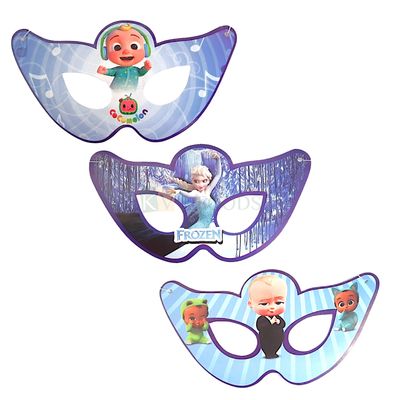 10 PCS Paper Birthday Party Eye Mask With Elastic, Frozen Theme, Cocomelon, Baby Boss Theme for Girls Boys Birthday Party Eye Mask, Party Propz, Small Home Celebrations