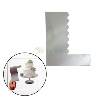 1 PC Stainless Steel L Shape Side Cake Decorating Scraper, Length 4.4 Inch, For Shaping Designing Cakes, Desserts, Icing, Whipping, Buttercream, DIY Craft Tools Kitchen Accessories Edge Smoothner