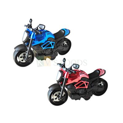 1PC Blue/Red Miniature Plastic Alloy Motorcycle Toy, Harley-Davidson, Police Car, Military alike Toy Bike Cake Topper, Man’s or Boy’s Birthday Party, Road Trip Adventure Birthday Party, Ladakh Bikers