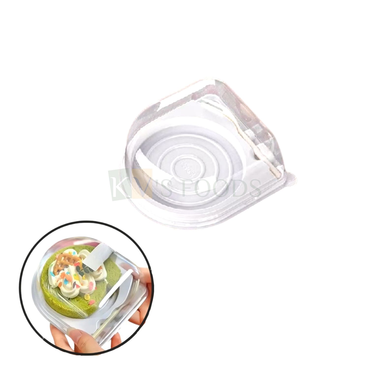 10 PCS White Transparent Swiss Roll Cake Box with Lid, Size 13 x 11.5 cm, Height 5 cm, Slice cakes, Pancakes, Doughnuts, Desserts, Mousse, Bakery Pacakging DIY Mini Gift box, Festivals Food Packing