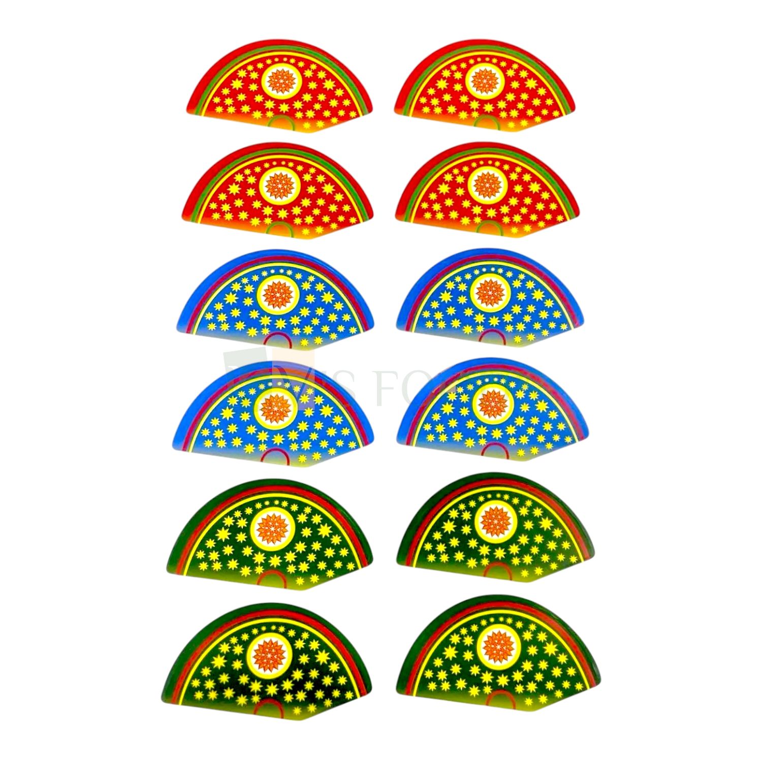 Diwali Cracker Chocolate Pre-cut Anar 12 Stickers In 1 Sheet