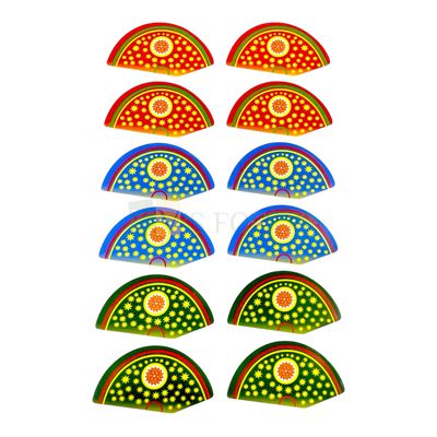 Diwali Cracker Chocolate Pre-cut Anar 12 Stickers In 1 Sheet