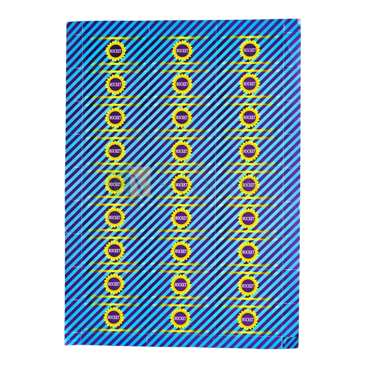 Diwali Cracker Chocolate Pre-cut Rocket 27 Stickers  In 1 Sheet
