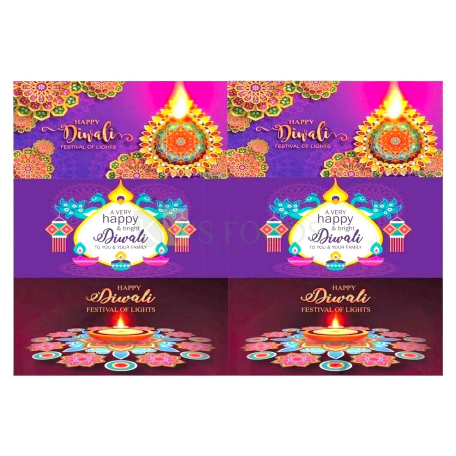6 Happy Diwali Chocolate Bar Stickers Sheet for Packaging, 3 Designs Happy Diwali Message with Elegant Graphic Stickers for Customized Chocolates, DIY Festivals Homemade Bar Chocolate Wrapper Stickers