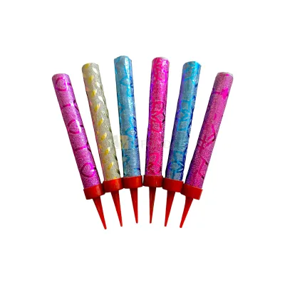 6 PCS 5.1 Inch Height Multicoloured Medium Sparkle Cake and Cupcake Candles Birthday Party Candle Wedding Anniversary, Function Occassion Celebrations Cake Candle DIY Cake Decorations