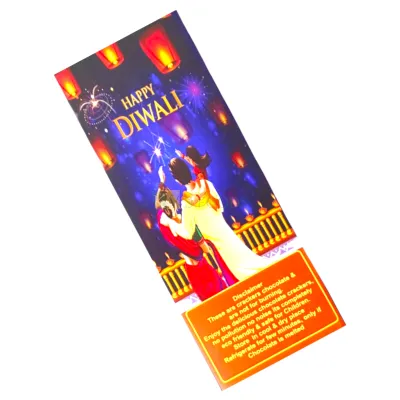 5PC Set of Multipurpose Happy Diwali Slider Box, Cracker Chocolates, Sweets, Pacakging DIY Gift box