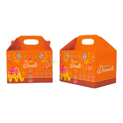 5PC Set of Multipurpose Happy Diwali Chocolate Box, Dry Fruits, Cookies, Premium Sweets, Return Gifts, Mini Jars Bottles 250 ML Boxes, Packaging DIY Event Gifting