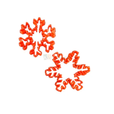 2 PCS Red Christmas Snowflakes Fondant Plunger Cutters Stamps, Molds, Embossing Mold Printed Presses Impression, Chocolates Pancake Cookies Christmas Tree, Birthday Wedding Cupcake Decoration